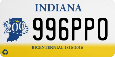 IN license plate 996PPO