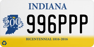 IN license plate 996PPP