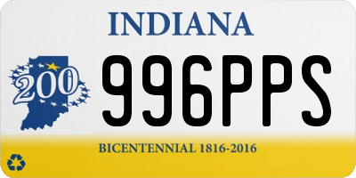 IN license plate 996PPS