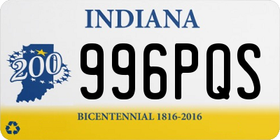 IN license plate 996PQS