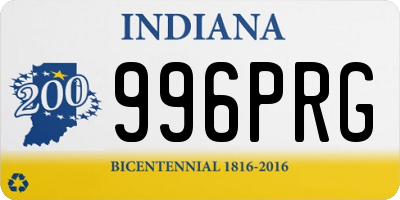 IN license plate 996PRG