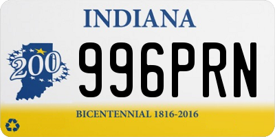 IN license plate 996PRN