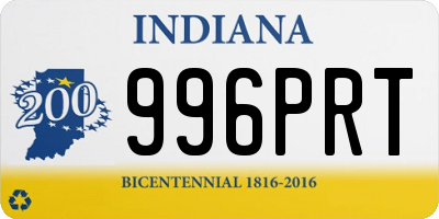 IN license plate 996PRT