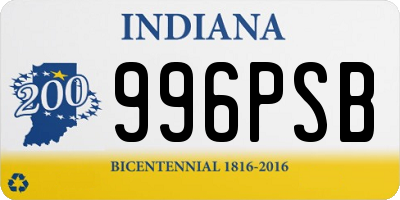 IN license plate 996PSB