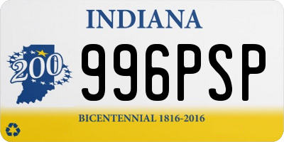 IN license plate 996PSP