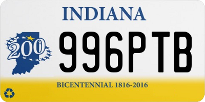 IN license plate 996PTB