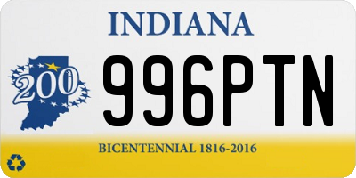 IN license plate 996PTN