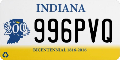 IN license plate 996PVQ