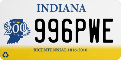 IN license plate 996PWE