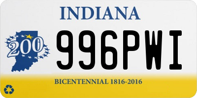IN license plate 996PWI