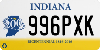 IN license plate 996PXK