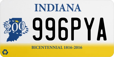 IN license plate 996PYA