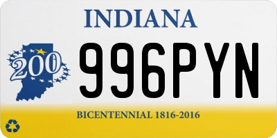 IN license plate 996PYN