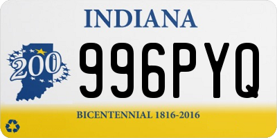 IN license plate 996PYQ