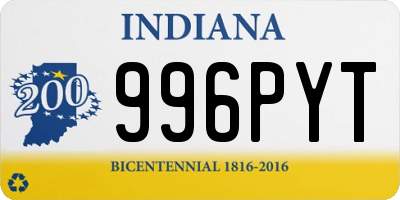 IN license plate 996PYT