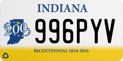 IN license plate 996PYV