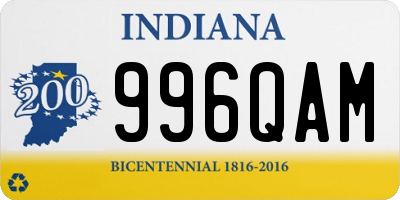 IN license plate 996QAM