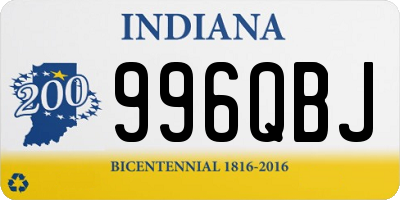 IN license plate 996QBJ