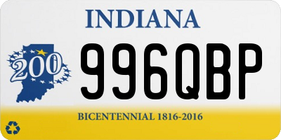 IN license plate 996QBP