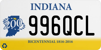 IN license plate 996QCL