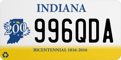 IN license plate 996QDA