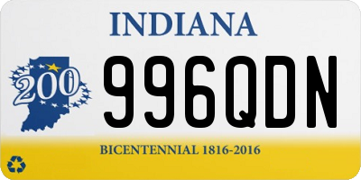 IN license plate 996QDN