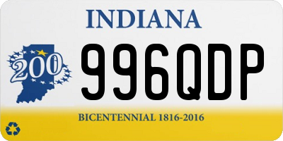 IN license plate 996QDP