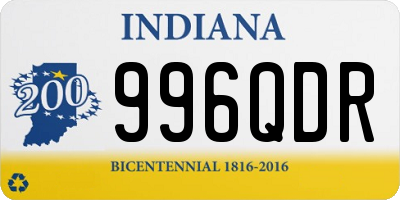 IN license plate 996QDR