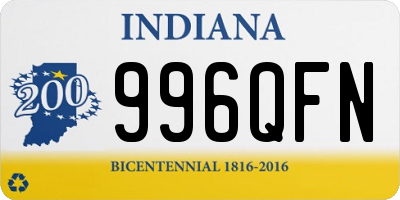 IN license plate 996QFN