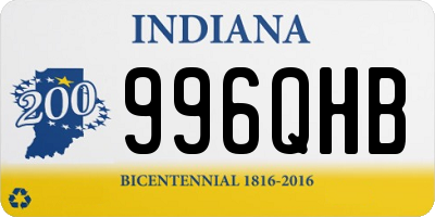 IN license plate 996QHB