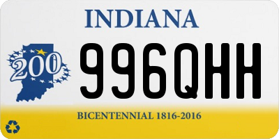 IN license plate 996QHH