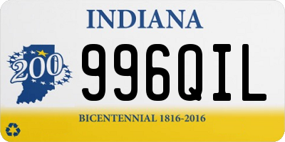 IN license plate 996QIL