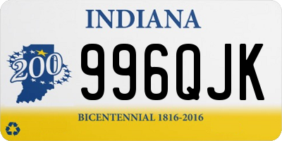 IN license plate 996QJK