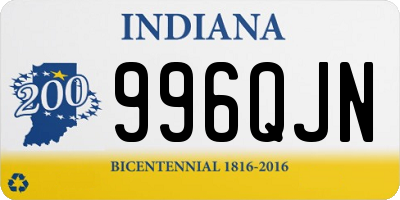 IN license plate 996QJN