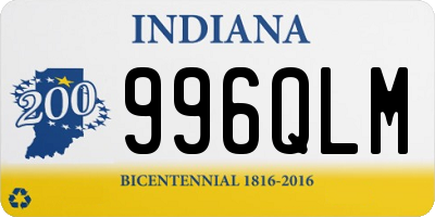 IN license plate 996QLM