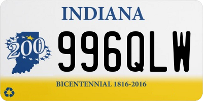 IN license plate 996QLW