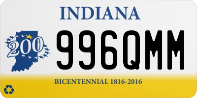 IN license plate 996QMM