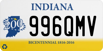 IN license plate 996QMV