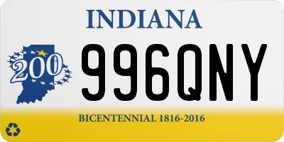 IN license plate 996QNY