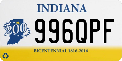 IN license plate 996QPF