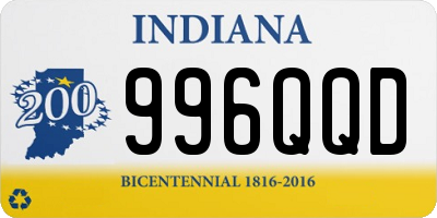 IN license plate 996QQD