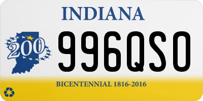 IN license plate 996QSO