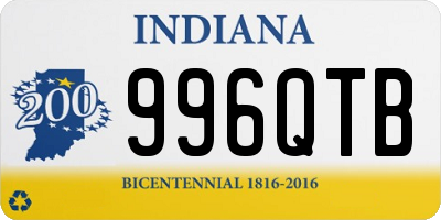 IN license plate 996QTB