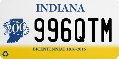 IN license plate 996QTM