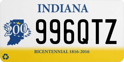 IN license plate 996QTZ