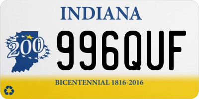 IN license plate 996QUF