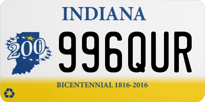 IN license plate 996QUR