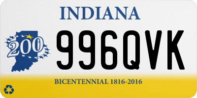 IN license plate 996QVK