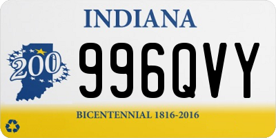 IN license plate 996QVY