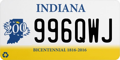 IN license plate 996QWJ